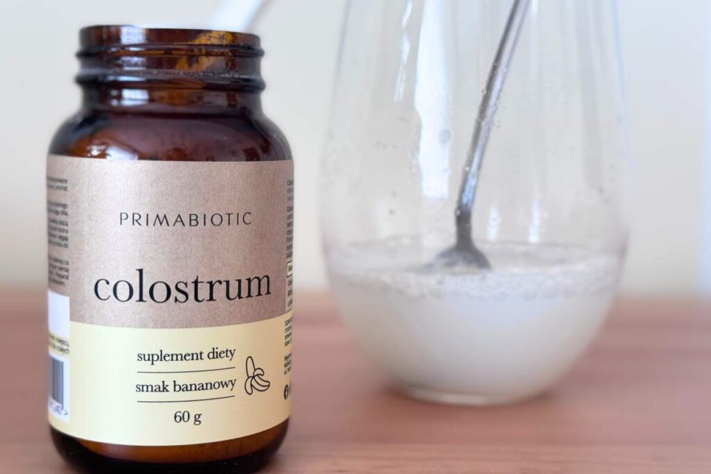 Colostrum bananowe po rozpuszczeniu w wodzie