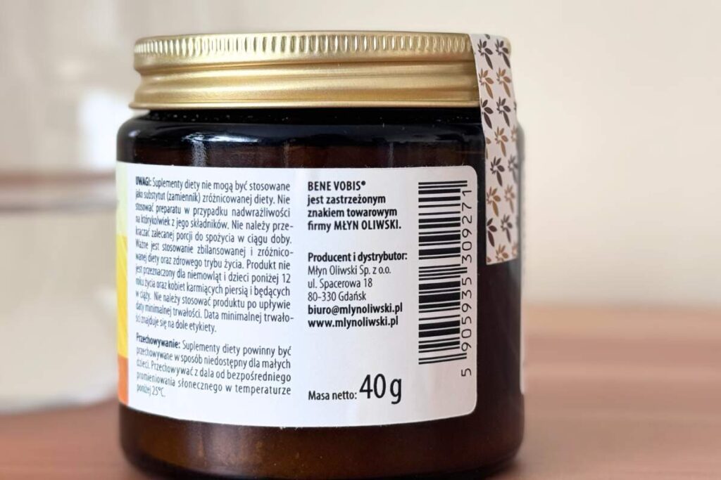 Etykieta colostrum z laktoferyną