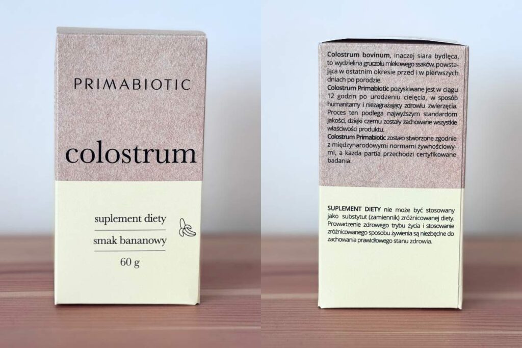 Kartonowe opakowanie Primabiotic Colostrum