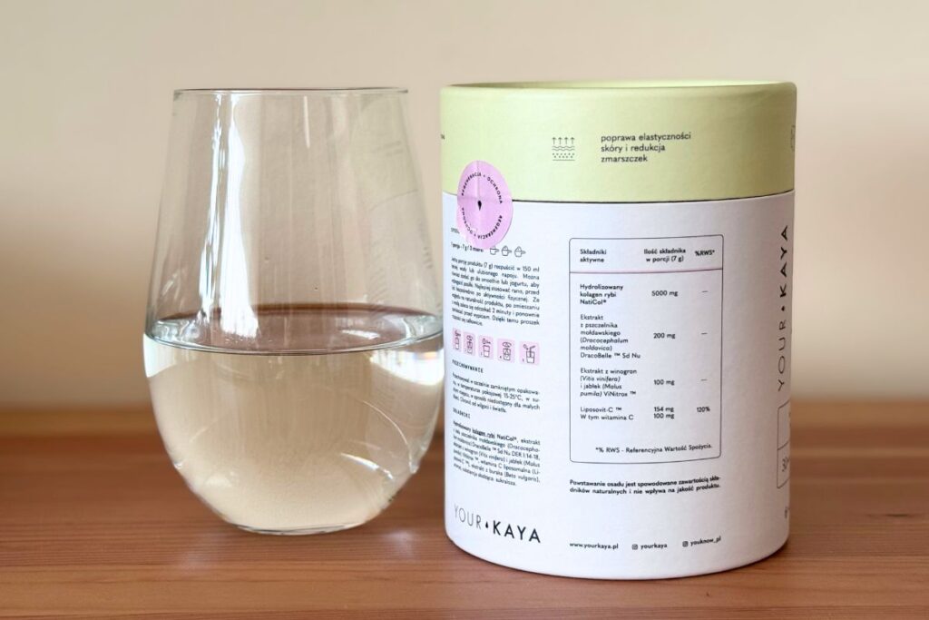 Etykieta ze składem Your Kaya More Collagen