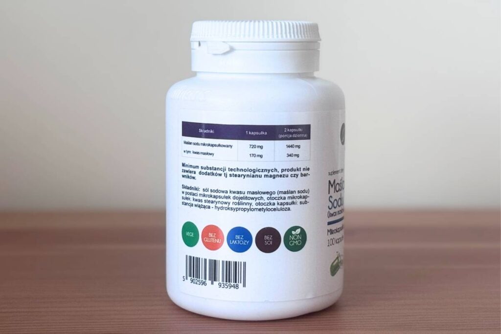 Skład maślanu sodu Aliness 720 mg