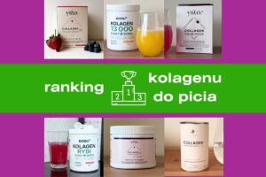 Grafika przedstawia zdjęcia najlepszych kolagenów do picia