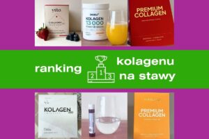 Grafika przedstawia zdjęcia najlepszych kolagenów na stawy