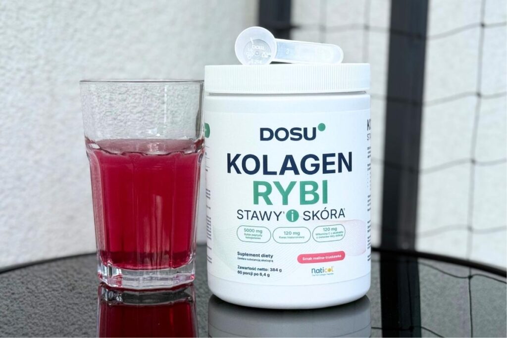 Zdjęcie przedstawia kolagen do picia Dosu Kolagen Rybi Stawy i Skóra