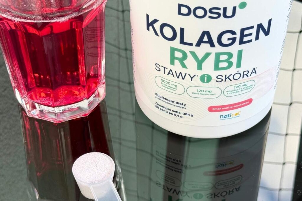 Zdjęcie przedstawia kolagen do picia Dosu Kolagen Rybi Stawy i Skóra