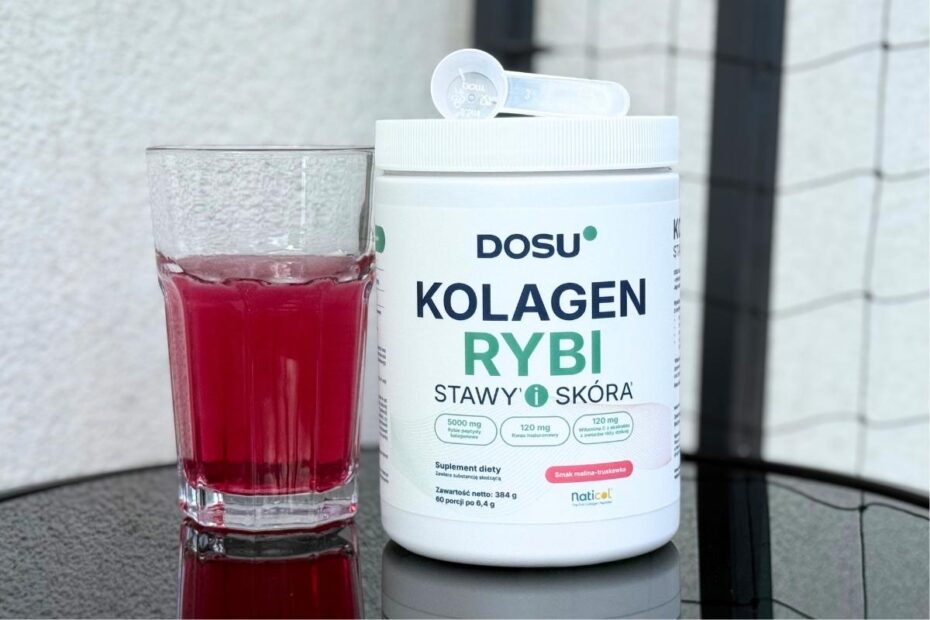Zdjęcie przedstawia kolagen do picia Dosu Kolagen Rybi Stawy i Skóra